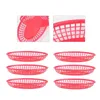 Ensembles de vaisselle 32 pièces panier de fruits bacs de rangement simples assiettes en plastique noir ligne métallique cuisine