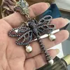 Naszyjniki wiszące naszyjniki osobowość retro moda luksus Temperament Dragonfly Modelowanie biżuterii Collier Femme Grandes de Mujer