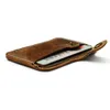 Card Holders Retro Simple Leather Bag Wallet Men Business Bank Holder Thin Case Convenient Small Cards Pack Cash Pocket