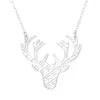 Anhänger Halsketten Sinogaa Edelstahl Lange Collares Femme Mode Schmuck Halsband Kette Deer Anhänger Für Frauen Halskette