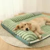 chenils pens HOOPET L-3XL grand lit pour chien coussin de couchage amovible lavable pour chiens chats fournitures pour animaux de compagnie lit de chat confortable avec Double oreiller 231031
