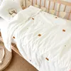 Sacs de couchage coton pur bébé courtepointe d'hiver ours cerise ours brodés enfants en bas âge épaissis lit couverture de couverture de couverture de lit de maternelle