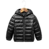 Down Coat Baby Kids Jackets Autumn Winter Boys Girls Warm Lightweight Hooded Children Outerwear 2-7 Y Toddler Infant Clothing 211025 D Dhf6X