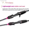 Boat Fishing Rods Hunting Goddess 1.35/1.5/1.68/1.8m 5 feet UL Supper Light Pink Solid Tip Fast Action Carbon Fishing Rod girl female casting rod Q231031