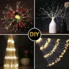 Novidade Itens 200LED Luzes de Fogo de Artifício Starburst Fada Fio de Cobre 8 Modos Pendurados Natal para Festa Pátio Decoração de Quarto 231030