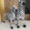 Plüschpuppen Kinder Gefülltes Plüschtier Schwarz-Weiß-Streifen Zebra Baby Kinder Weihnachten Geburtstagsgeschenk 231030