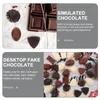 Décoration de fête Faux Dessert Bureau Chocolat Modèle Simulé Accessoires Décor Faux Petits Chocolats En Vrac Multi-fonction Barres Intéressantes
