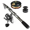 Łódź wędkarska Sougayilang Fibre Fibre Spinning Rod i Reel Combo Teleskopic Carp Kit z linią 231030