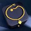 New Fashion T LETTER Round beads chain love pendant necklace women gold silver wedding bracelet set Designer Jewelry TR-0799