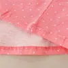 Robes de fille sautant mètres filles avec des animaux appliques coton points mode vente automne printemps bébé Costume enfants robes robe