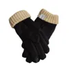Зимние брендовые перчатки женские кашемировые вязаные дизайнерские перчатки
