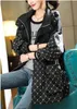 23F 디자이너 트렌치 코트 여성 가을 ​​F 격자 무늬 패널 지퍼 긴 슬리브 드로우 스트링 허리 밴드 여성 재킷 코트