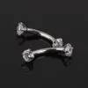 Tragus Earring Internally Thread Cubic Zircon Stainless Steel Curved Barbell Piercing Eyebrow Ring Body Jewelry341I