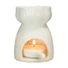 Ljusstakar romantiska keramiska tealight hållare elegant brännare för resor hushållning gåva te hus jul