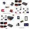 Carregadores sem fio 23000mAh Bateria Externa Solar 5V / 12V / 16V / 19V Notebook Phone Tablet Power Bank com 10 conectores de laptop - Plugue da UE Otgo9