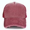 Ball Caps Baseball Hat Regulowanego Summer Sumped Cap wydrążą anty-UV Cool Vintage Men