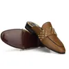 2023 hommes chaussures rivetées en métal mocassins en cuir frange tenue décontractée pantoufles Zapatos Hombre a35