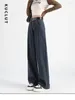 Women's Jeans KUCLUT Loose Blue For Women 2023 Fashion Vintage High Waisted Chic Casual Straight Full Length Wide Leg