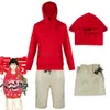 Japanese Anime Tokyo Revengers Red Hoodies + Pants Cosplay Costume Unisex Halloween Party Show Clothes C88M261
