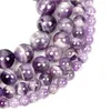 Natural Stone Beads Dream Amethysts Agates Round Loose Beads For Jewelry Making For Needlework DIY Bracelets 4/6/8/10/12 MM Fashion JewelryBeads amethyst round