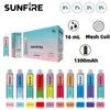 Original Sunfire Crystal Max 7000 Puff Disposable E Cigaretter 1.2Ohm Mesh Coil 16 ML POD Battery Rechargeble Electronic Cigs Puff 9K 10K 0% 2% 3% 5% RBG Light Vape Pen UK CA CA CA CA CA CA CA CA