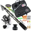 Fishing Accessories Sougayilang Rod and Reel Combo Telescopic Spinning with Free Spool Hooks Lure Line Bag Full Kit 231030