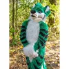Boże Narodzenie zielone futro Husky Dog Mascot Costume Halloween Fancy Party Dress Mężczyźni Kobiety Kreskówka Posta