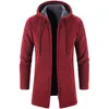 Men's Trench Coats Autumn And Winter Warm Cashmere Cardigan Sweater Coat Windproof Solid Knitted Jacket Zipper Knit Shirt