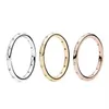 2021 Zupełnie nowa prosta biżuteria modowa autentyczna 100% 925 Sterling Silvergold wypełnienie cykl palców pierścienie wieczne kobiety ślubne 160h