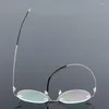 Cadres de lunettes de soleil Tgcyeyo Beta-Ti Designer Style de marque Flexible Mémoire Métal Cadre de lunettes sans monture pour Oculos de Grau Lunettes optiques