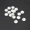 Pendant Necklaces 10Pcs White Shell Coin Shaped Mother Of Pearl Shells Charms For Making DIY Earrings Necklace Jewelry Accessories