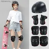 Skate Protective Gear Skateboard Ice Roller Skating Protective Gear Elbow Hip Pads Wrist Safety Guard Cycling Riding Helmet Protector for Kids Adults Q231031