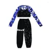 Clothing Sets 2023 Costume For Kids Fashion Hip Hop Dance Wear Dancer Outfits Teenage Girls Crop Tops Designer Clothes 4-14Year