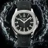 여성용 디자이너 다이아몬드 시계 PATK 5068 시계 2PV7 고품질 기계적 등 투명 UHR 35.6 Montre de Pateks Aquanaut Luxe Rubber Strap 3GW7L