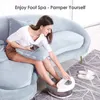 Bain spa masseur de pieds avec bulles de chaleur et vibrations 3 en 1 multifonction 4 rouleaux amovibles manuellement pédicure maison 231030