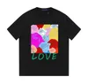Designerka koszulki damskiej Wysoka wersja kwiatowy wzór wydrukowany z krótkim rękawem płaski zamiennik unisex spersonalizowany luźny trend T-shirt v4df