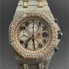 Royal Oak Offshore Audpi Relógio Mecânico Masculino Moda Esportiva Relógio de Pulso Piglet Diamante Código de Tempo Aço 21670st WN-VAQ5