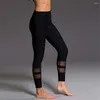 Pantalon actif marque maille Leggings Yoga femmes noir gris taille basse maigre course Sport haute qualité fournitures durables