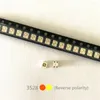 Controllers 100PCS 3528 Amber Yellow PLCC-4 Reverse Pole 617Nm 587Nm 50MA 2V 0.1W Bicolor SMD LED Lamps Light Beads LAYT67B