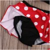 Two-Pieces Est Baby Children Girls Bikini Set Bow Polka Dot Two Piece Swimsuit Swimwear 0 5Years Toddler Kids Girl Summer Bathing Suit Dhux7