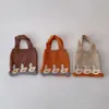 Sacs à main Nom personnalisé enfants sacs à main doux sac décontracté portefeuilles sacs de rangement enfants porte-monnaie cadeaux pour filles étui de rangement tricoté 231030