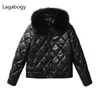 Women's Vests Lagabogy 2023 Autumn Winter Ultra Light White Duck Down Coat Women Warm Short Slim Puffer Jacket Female Parkas Real Fur 231031