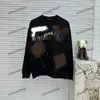 Xinxinbuy Men Designer Sweat-shirt sweat-shirt à la main de la lettre de graffiti Imprimé à manches longues Femmes bleu noir gris Xs-xl