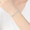 Superbe nouvelle arrivée de bijoux de luxe uniques en or blanc 18 carats remplis de topaze blanche CZ diamant pierres précieuses femmes bracelet G274Q