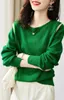 Frauen Pullover 2023 Herbst Winter Koreanische Mode Kleidung O Hals Gestrickte Pullover Für Frauen Lose Langarm Pullover Strickwaren Tops