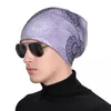 Bérets violet motif Paisley Bonnet Homme extérieur chapeau mince Style Skullies bonnets casquettes pour hommes femmes chapeaux en coton créatifs