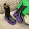 Womens Designer Boots Comfort Delicate Rubber Outrole Leather Martin Ankle Fashion Anti-Slip Wave Colorful 35-44