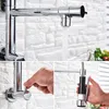 Robinets de cuisine Onyzpily robinet extractible chromé | Robinets muraux d'eau froide simples, Rotation à 360 degrés pulvérisateur double fonction 231030