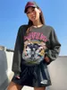 Sweats à capuche pour femmes Wonderful Night Cartoons Champignon Papillon en forme de crâne imprimé pour femmes Street Casual Hoody Hip Hop Fleece Clothing