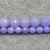 Beads 8mm 12mm Semi Finished Stones Balls Purple Amethysts Accessories Crafts Loose Round Jewelry Making Handmade Gifts 15inch